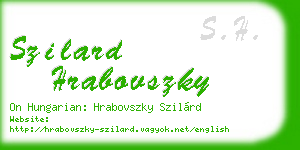 szilard hrabovszky business card
